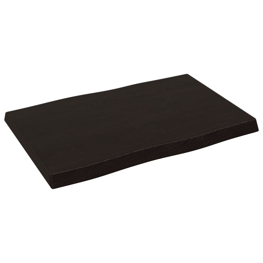 vidaXL Επιφ. Τραπεζιού Σκ Καφέ 60x40x(2-4)εκ Επεξ Μασίφ Ξύλο Live Edge