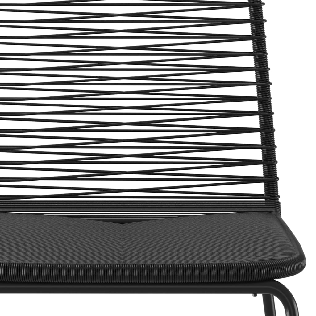 vidaXL Καρέκλες Εξωτερικού Χώρου 4 τεμ. Μαύρες Συνθετικό Ρατάν