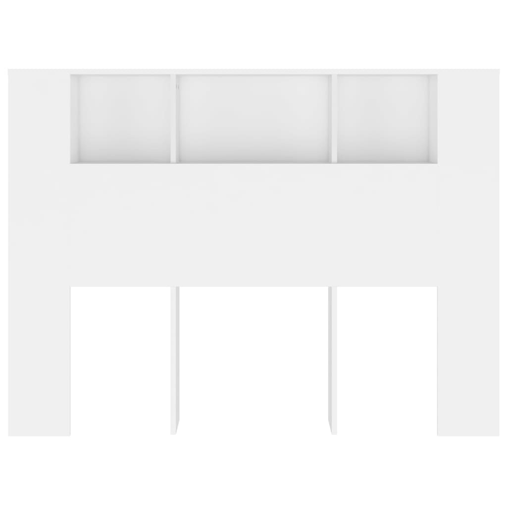 vidaXL Κεφαλάρι Με Αποθηκευτικό Χώρο Λευκό 140 x 18,5 x 104,5 εκ.