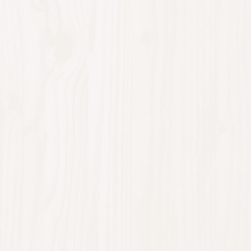 vidaXL Πλαίσιο Κρεβατιού με Κεφαλάρι Λευκό 90x190 εκ. Μασίφ Ξύλο