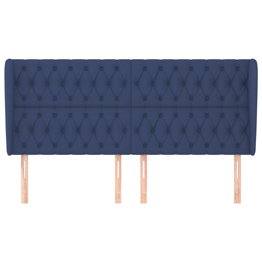 vidaXL Κεφαλάρι με Πτερύγια Μπλε 183x23x118/128 εκ. Υφασμάτινο