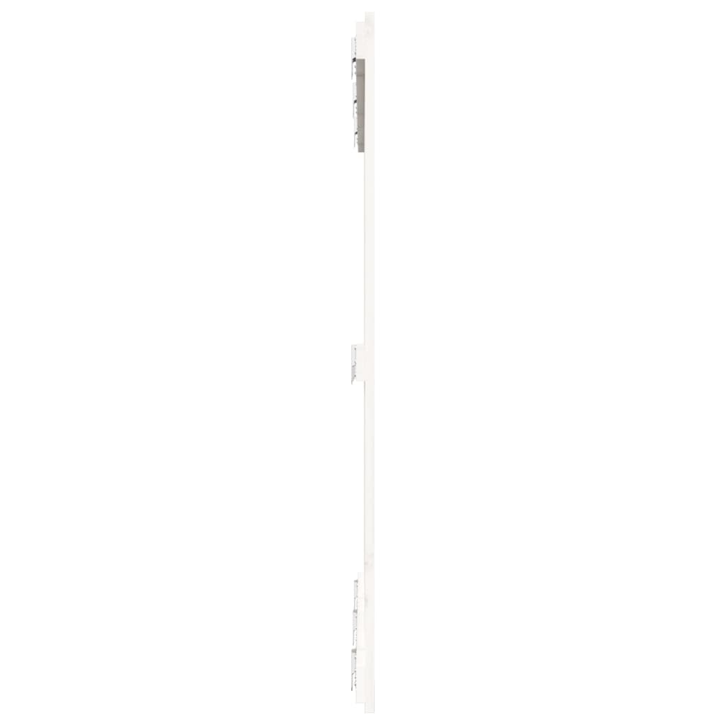 vidaXL Κεφαλάρι Τοίχου Λευκό 127,5x3x110 εκ. από Μασίφ Ξύλο Πεύκου