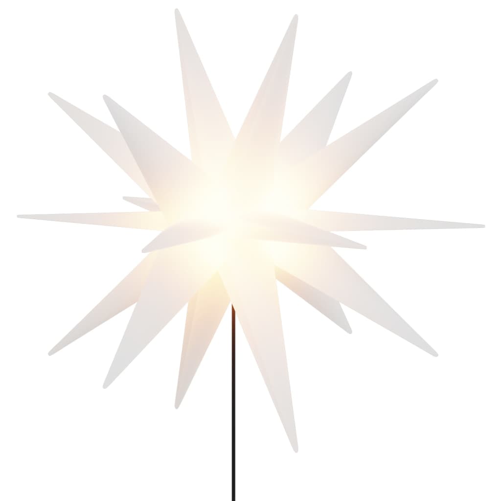 vidaXL Φωτιστικό Χριστ. με LED Αναδιπλούμενο Λευκό 57εκ Ακίδα Εδάφους
