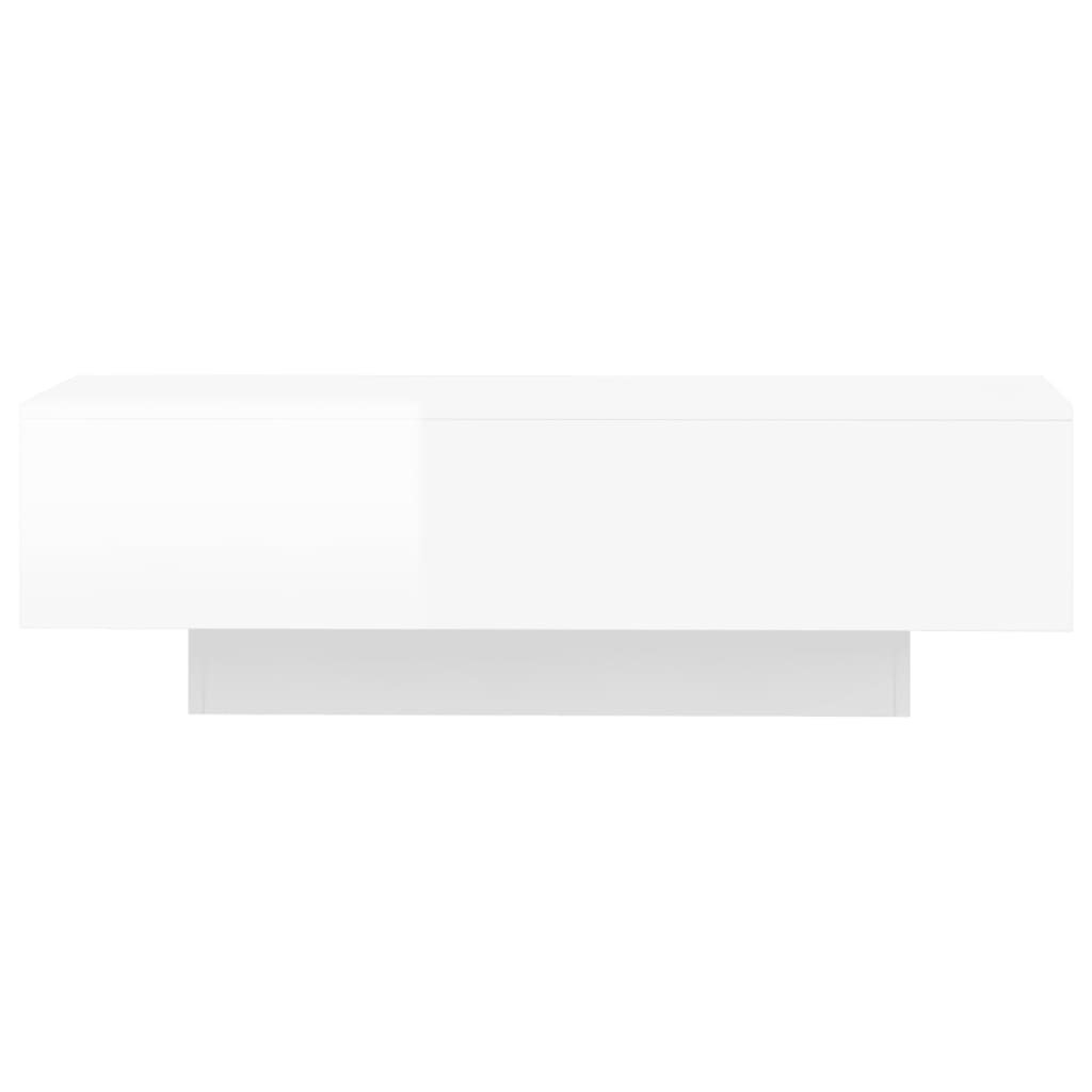vidaXL Τραπεζάκι Σαλονιού Γυαλ. Λευκό 100x49,5x31 εκ. Επεξεργ. Ξύλο