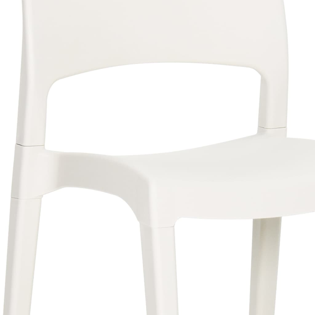 vidaXL Καρέκλες Κήπου 2 τεμ. Λευκές από Πολυπροπυλένιο