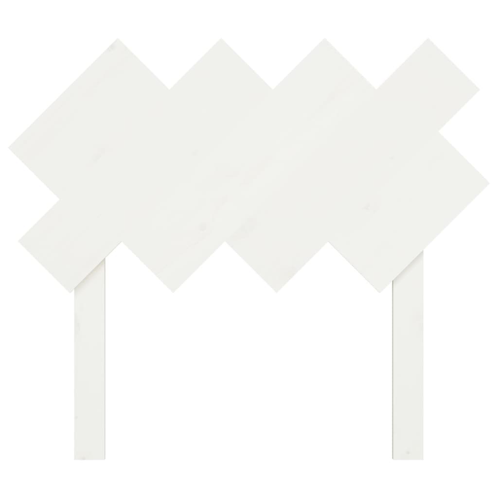 vidaXL Κεφαλάρι Κρεβατιού Λευκό 92 x 3 x 81 εκ. από Μασίφ Ξύλο Πεύκου
