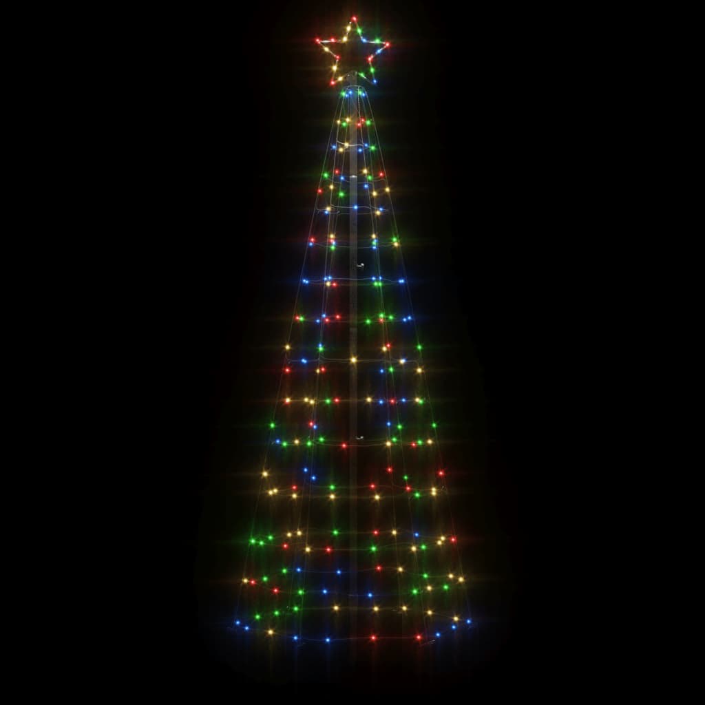 vidaXL Φωτιστικό Χριστουγ. Δέντρο Ακίδες 220 LED Πολύχρωμο 180 εκ.