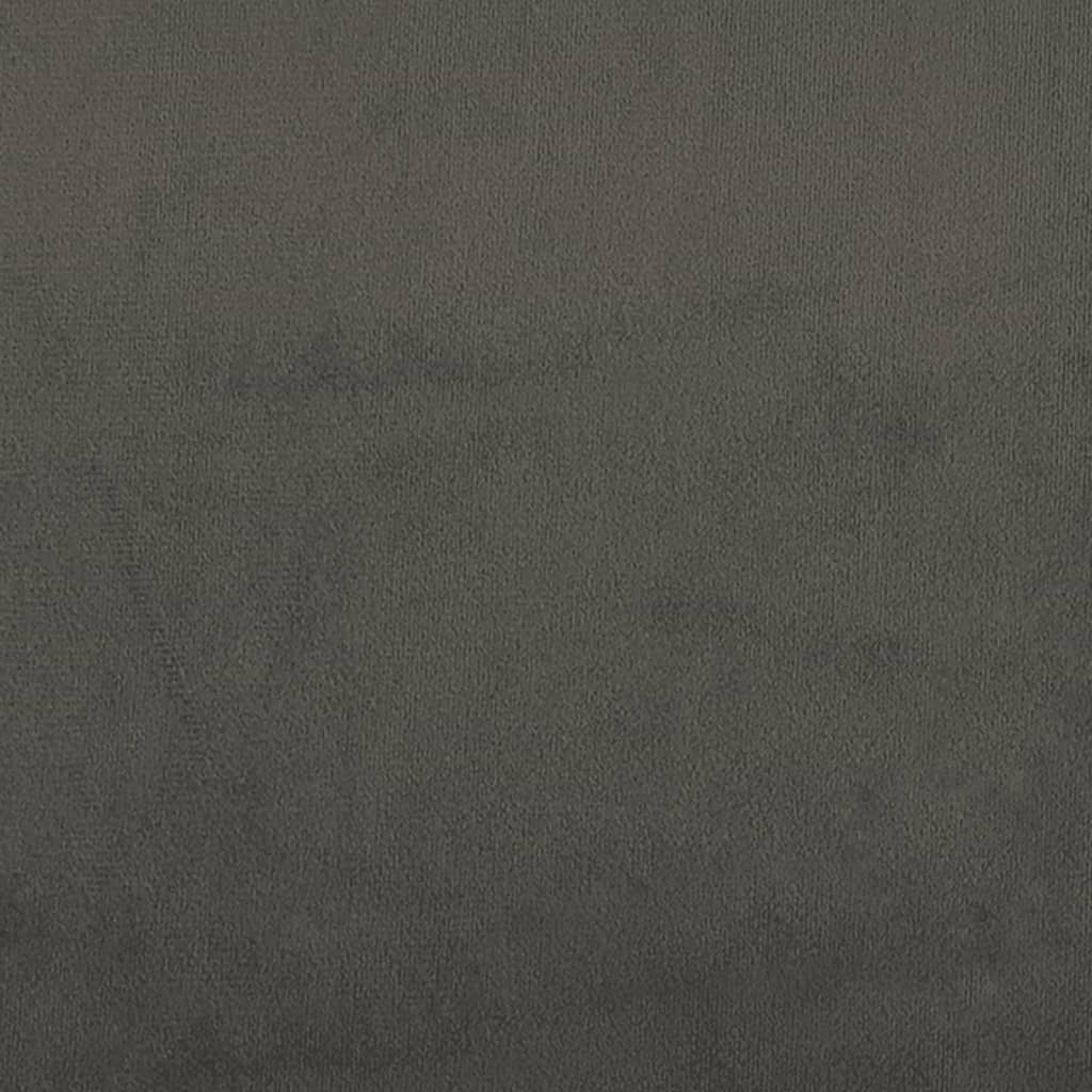 vidaXL Πλαίσιο Κρεβατιού Boxspring Σκούρο Γκρι 100x200 εκ. Βελούδινο