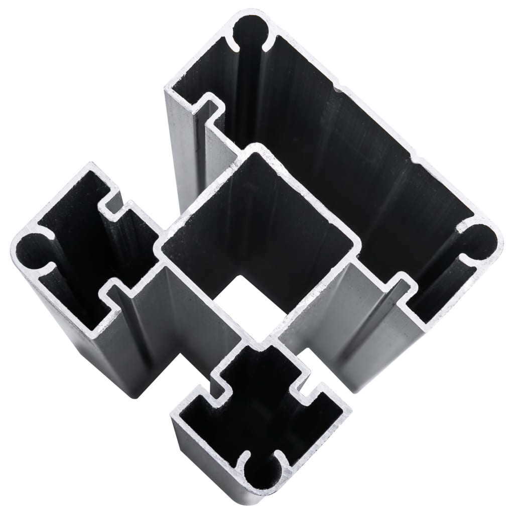 vidaXL Πάνελ Περίφραξης 9 Τετράγωνα + 1 Κεκλιμένο Γκρι 1657x186 εκ WPC