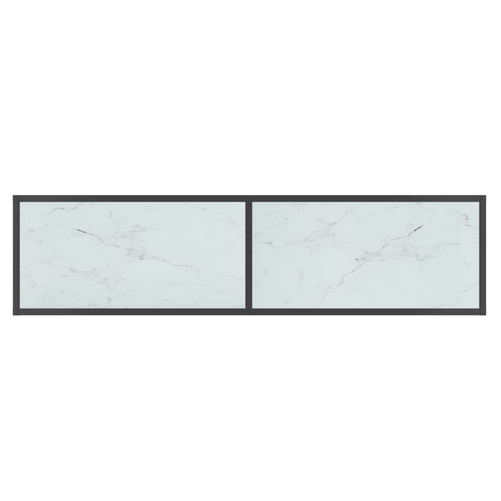 vidaXL Τραπέζι Κονσόλα Λευκό 140 x 35 x 75,5 εκ. από Ψημένο Γυαλί
