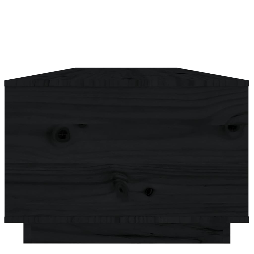 vidaXL Τραπεζάκι Σαλονιού Μαύρο 100x50x35 εκ. από Μασίφ Ξύλο Πεύκου