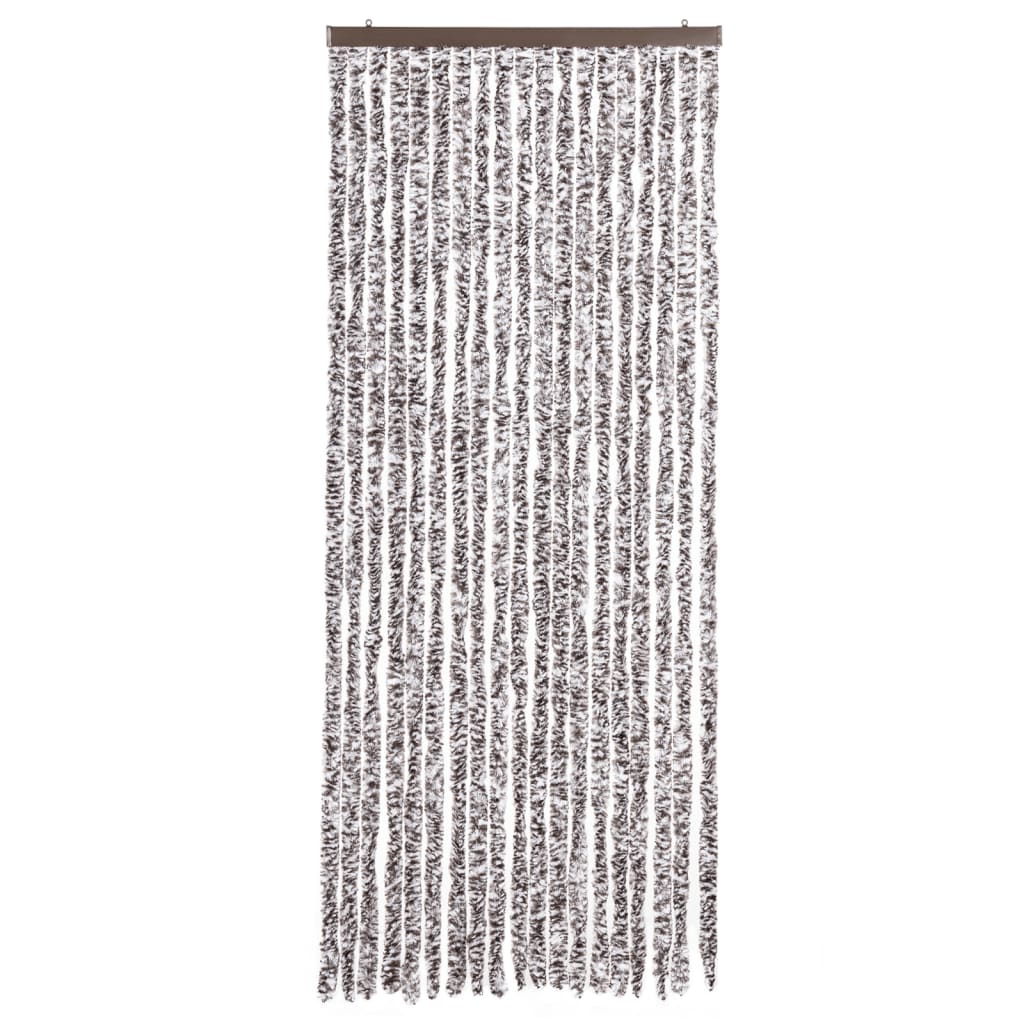 vidaXL Σήτα - Κουρτίνα Πόρτας Καφέ / Μπεζ 56 x 200 εκ. από Σενίλ