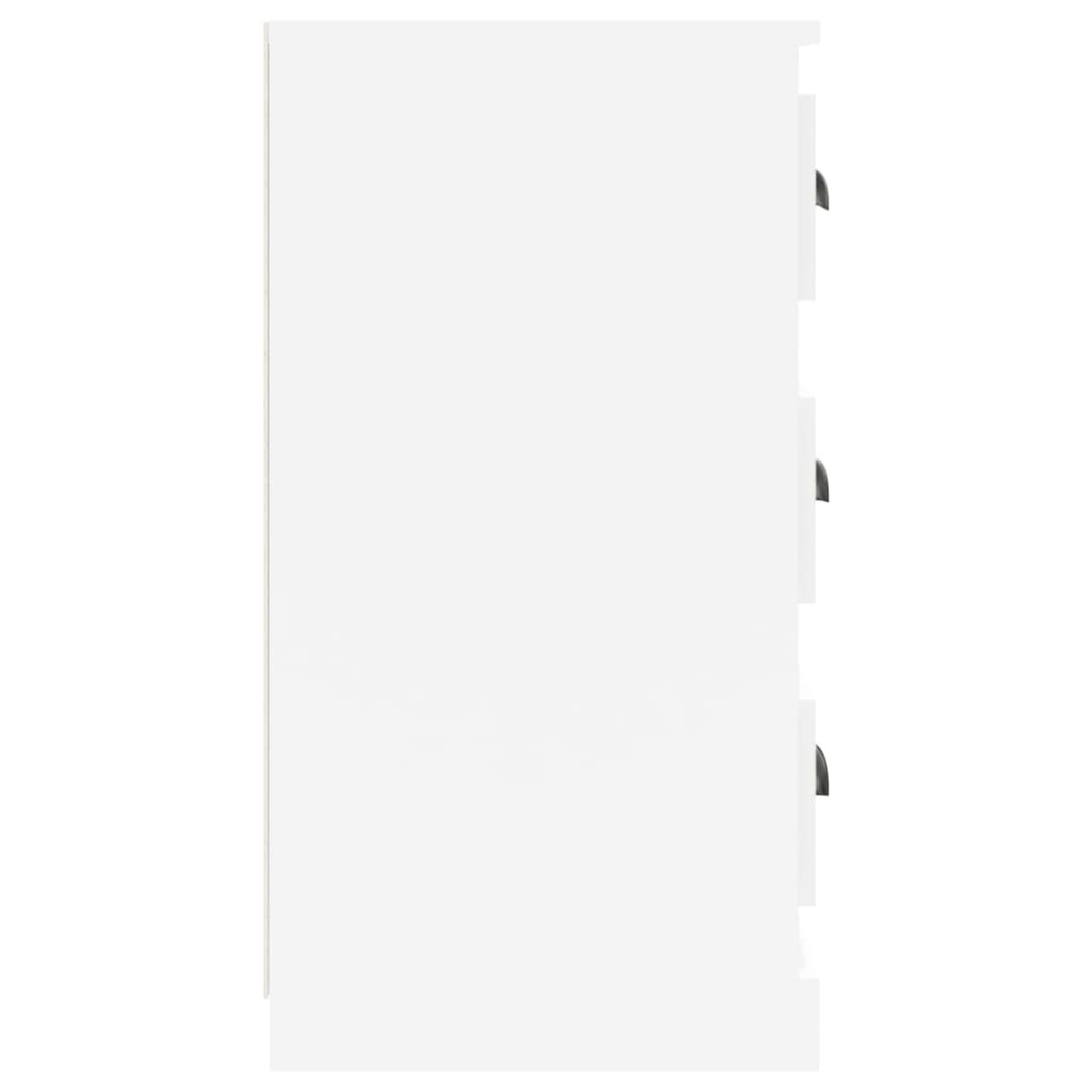 vidaXL Ντουλάπι Γυαλιστερό Λευκό 70x35,5x67,5 εκ. Επεξεργασμένο Ξύλο
