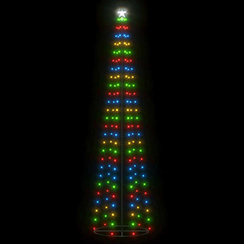 vidaXL Δέντρο από Φωτάκια 136 LED Πολύχρωμο Φως 70 x 240 εκ.