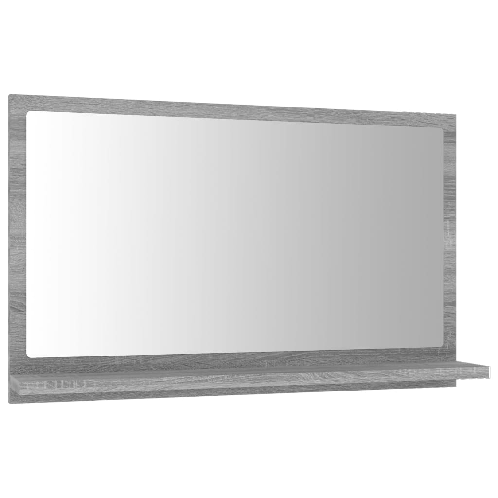 vidaXL Καθρέφτης Μπάνιου Γκρι Sonoma 60x10,5x37 εκ. Επεξεργασμένο Ξύλο