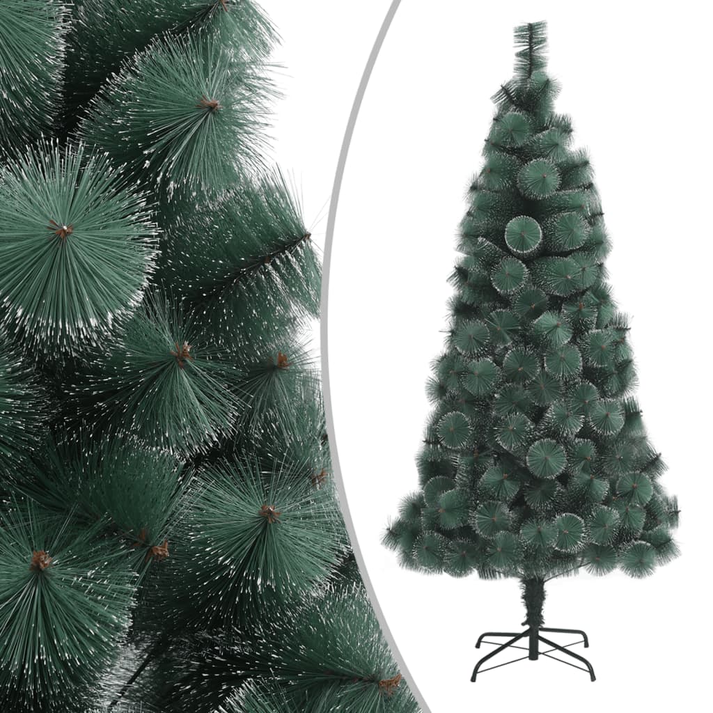 vidaXL Χριστουγεν. Δέντρο Προφωτισμένο Τεχνητό Βάση Πράσινο 180εκ PET