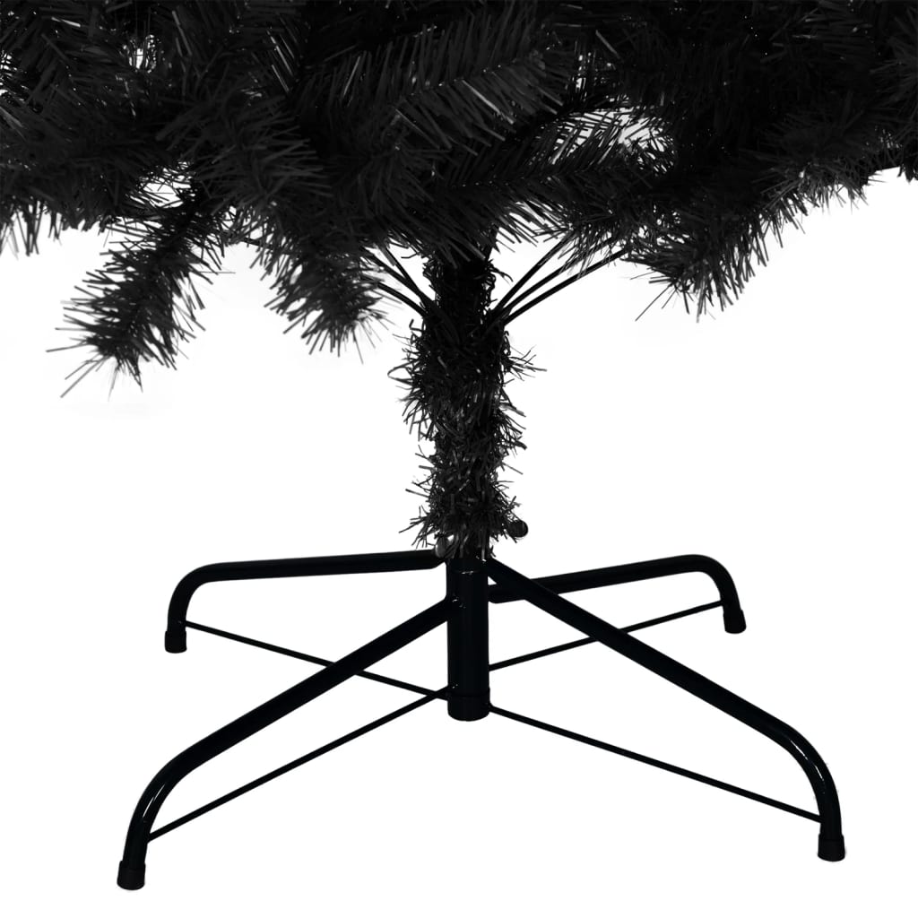 vidaXL Χριστουγεννιάτικο Δέντρο Τεχνητό Με Βάση Μαύρο 240 εκ. PVC