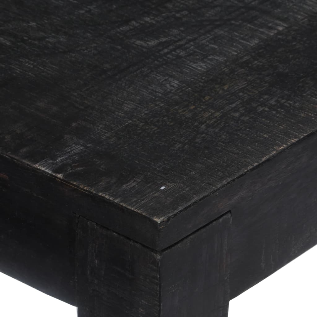vidaXL Τραπέζι Κονσόλα Μαύρο 118 x 30 x 76 εκ. από Μασίφ Ξύλο Μάνγκο