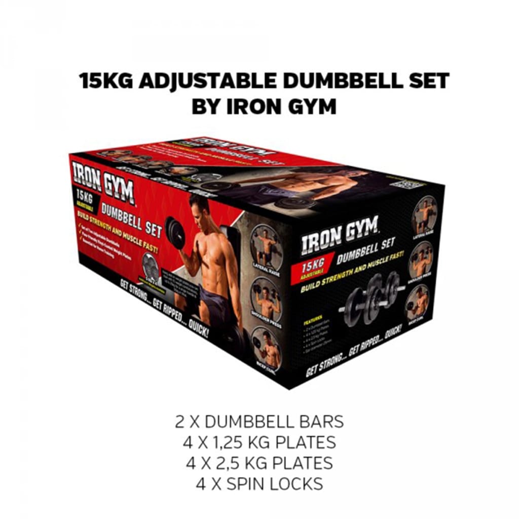 Iron Gym Αλτήρες Ρυθμιζόμενοι Σετ 15 κιλά IRG031