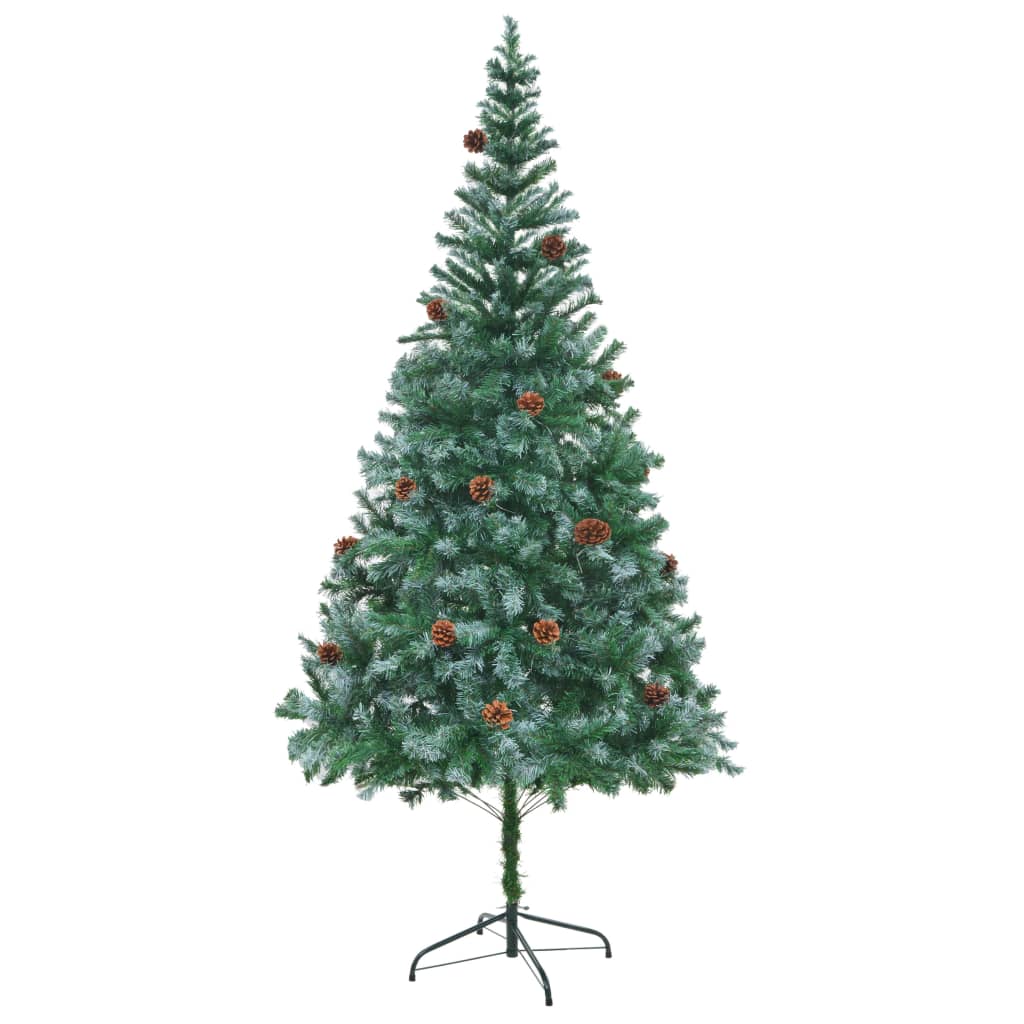vidaXL Χριστουγεννιάτικο Δέντρο Τεχνητό με Κουκουνάρια 210 εκ.