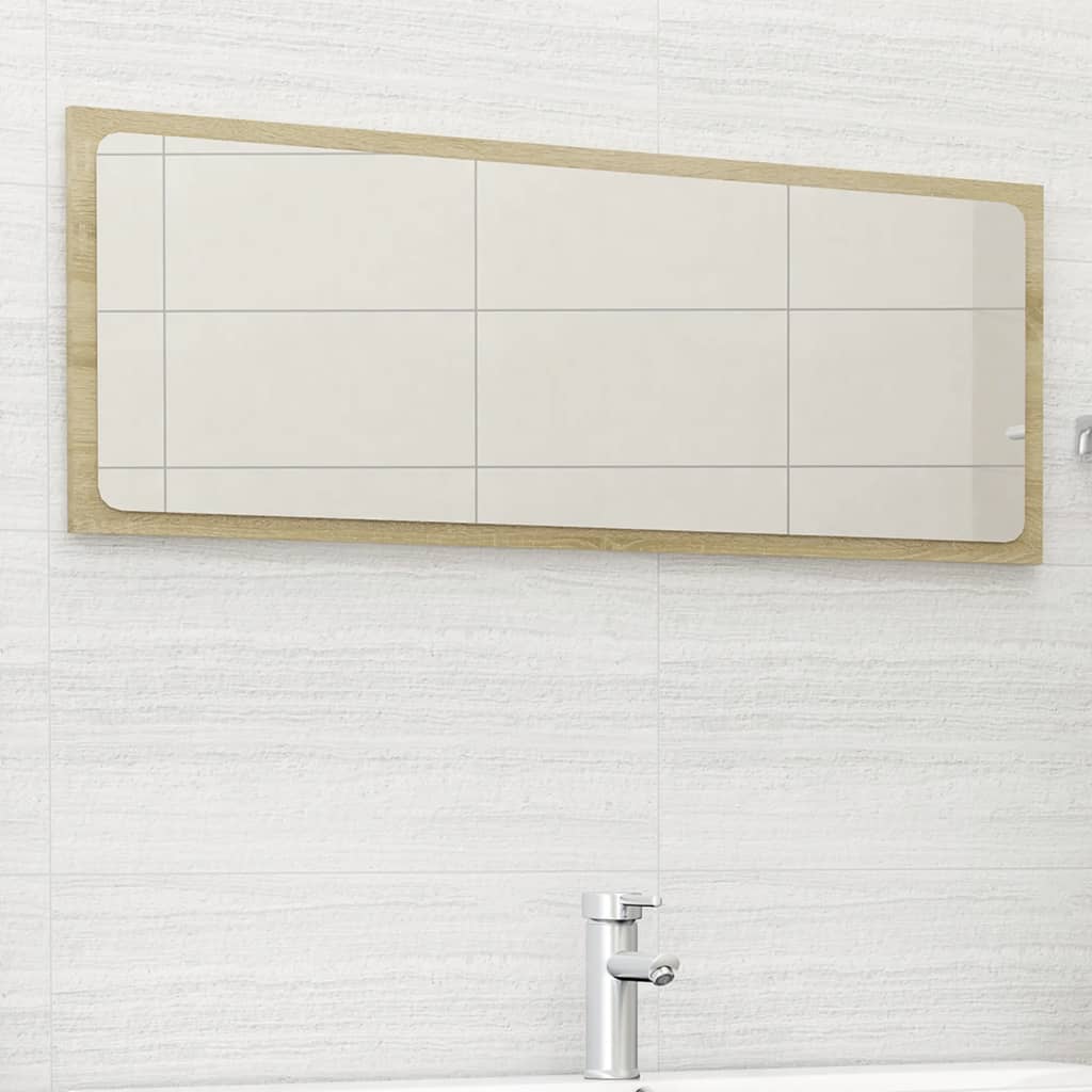 vidaXL Καθρέφτης Μπάνιου Sonoma Δρυς 100 x 1,5 x 37 εκ. Μοριοσανίδα