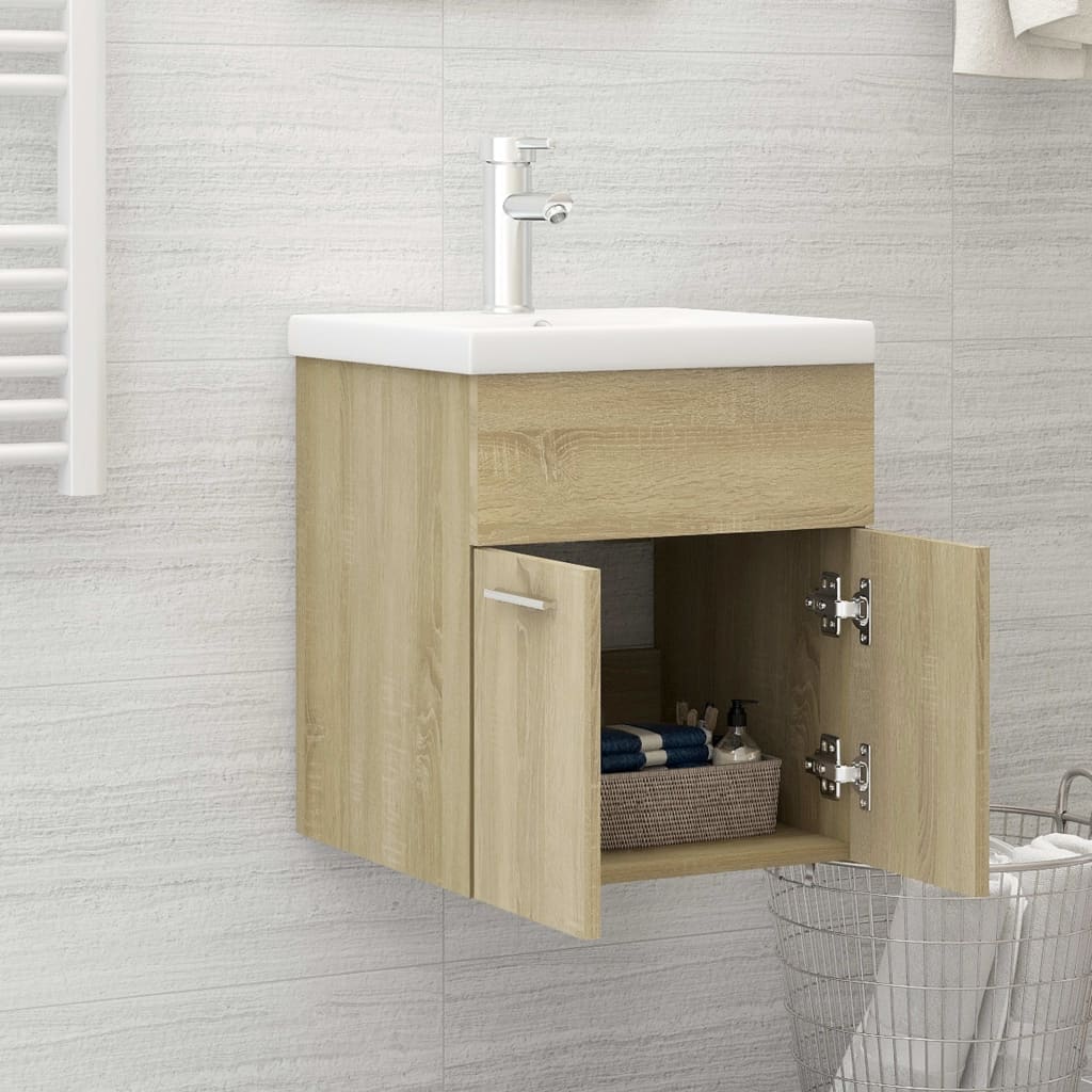 vidaXL Ντουλάπι Νιπτήρα Sonoma Δρυς 41 x 38,5 x 46 εκ. από Μοριοσανίδα