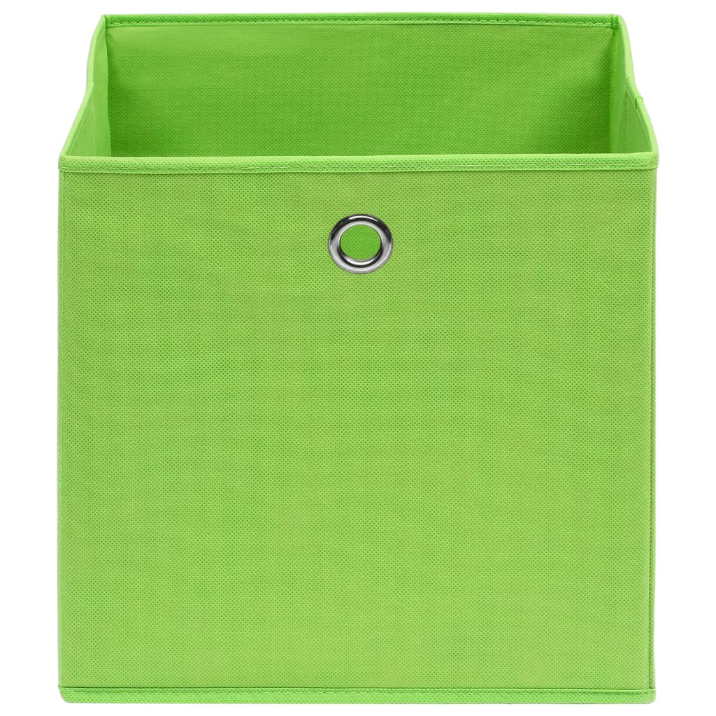 vidaXL Κουτιά Αποθήκευσης 4 τεμ. Πράσινα 28x28x28 εκ. Ύφασμα Non-woven