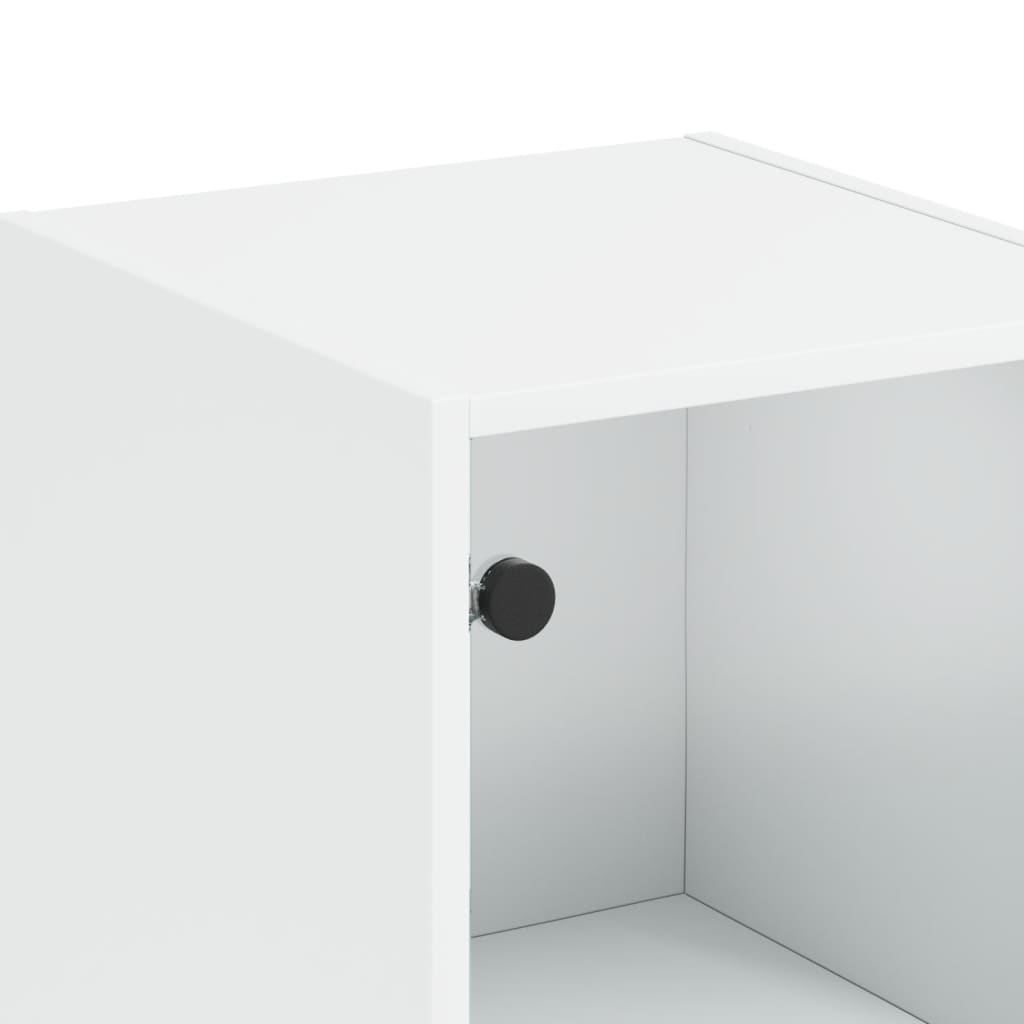 vidaXL Ντουλάπι Λευκό 35 x 37 x 142 εκ. με Γυάλινες Πόρτες