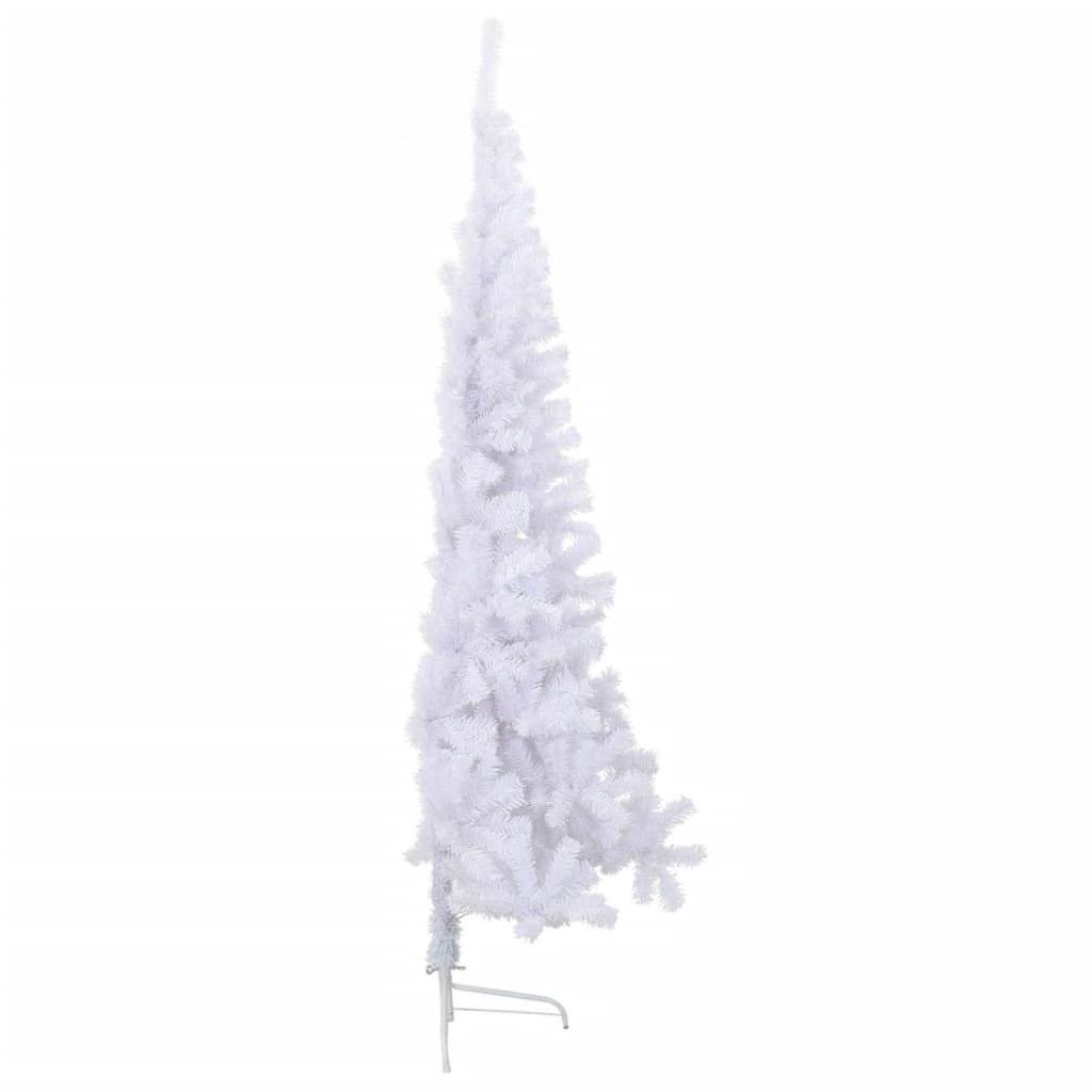 vidaXL Χριστουγεννιάτικο Δέντρο Τεχνητό Μισό Με Βάση Άσπρο 240 εκ. PVC