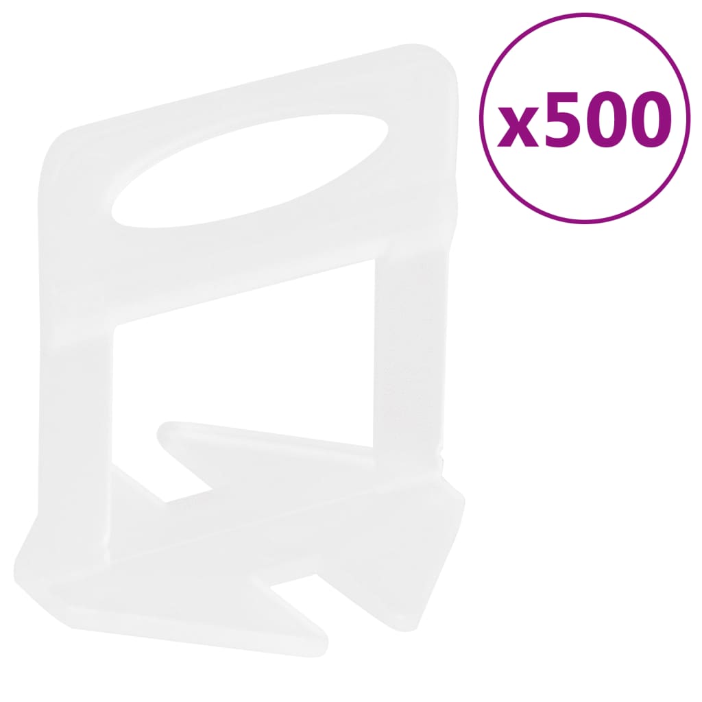vidaXL Σύστημα Ευθυγράμμισης Πλακιδίων 250 Σφήνες 500 Κλιπ 1 χιλ.