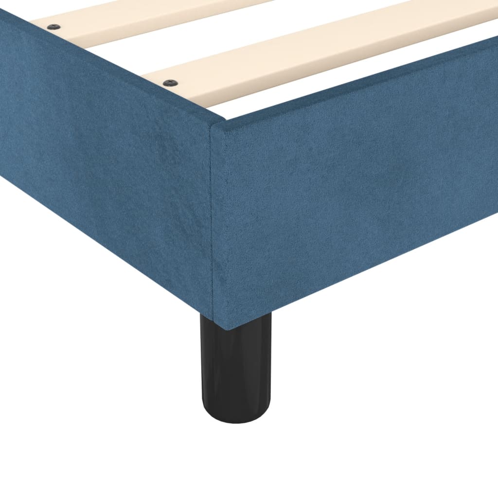 vidaXL Πλαίσιο Κρεβατιού Boxspring Σκούρο Μπλε 90x200 εκ. Βελούδινο
