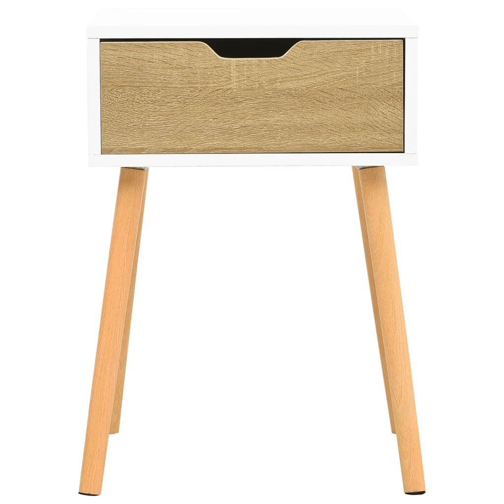 vidaXL Κομοδίνο Λευκό / Sonoma Δρυς 40 x 40 x 56 εκ. από Μοριοσανίδα