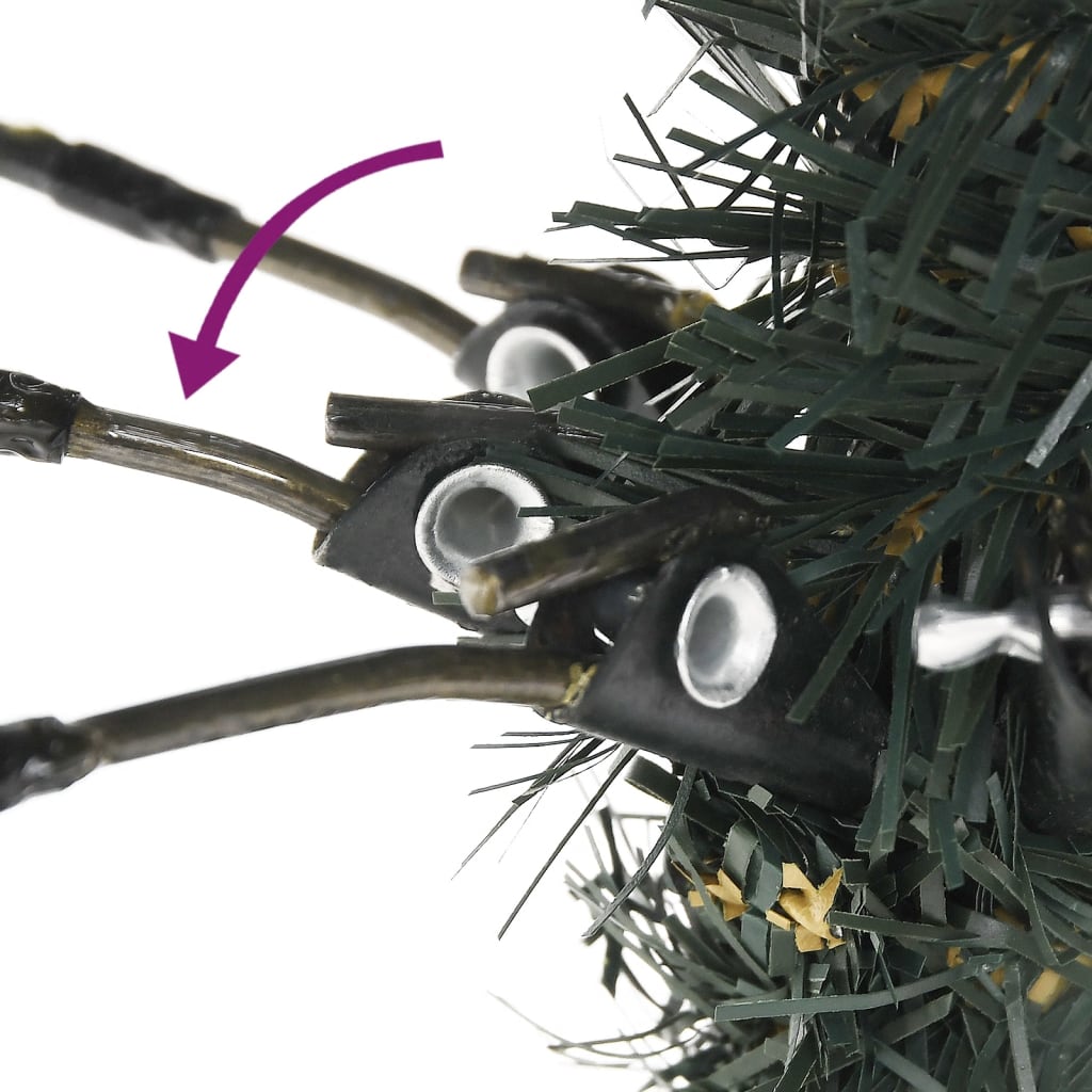 vidaXL Χριστουγεννιάτικο Δέντρο Τεχνητό Με Βάση Πράσινο 210 εκ. PVC