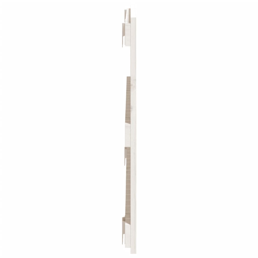 vidaXL Κεφαλάρι Τοίχου Λευκό 108x3x60 εκ. από Μασίφ Ξύλο Πεύκου