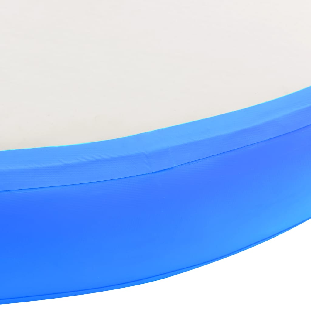 vidaXL Στρώμα Γυμναστικής Φουσκωτό Μπλε 100x100x10 εκ. PVC με Τρόμπα