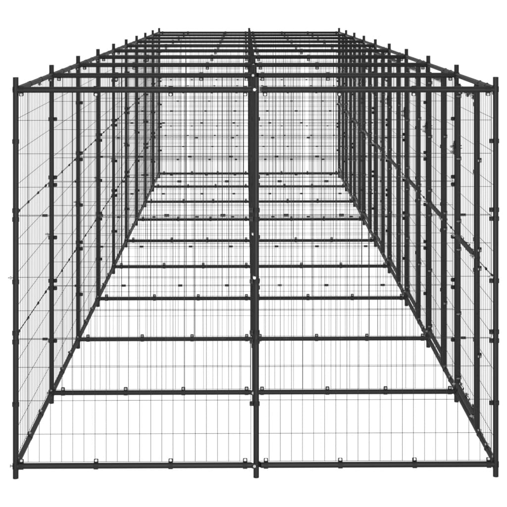 vidaXL Κλουβί Σκύλου Εξωτερικού Χώρου 21,78 μ² από Ατσάλι