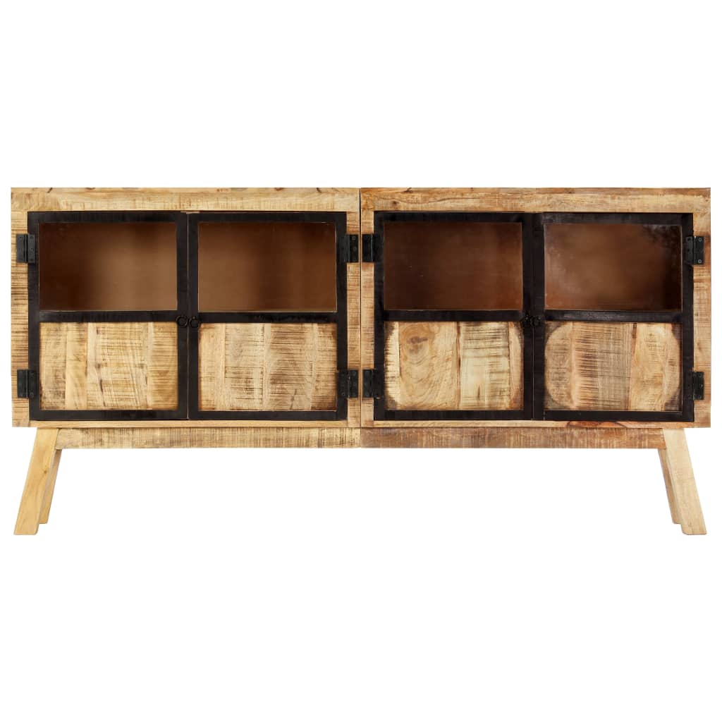 vidaXL Μπουφές Καφέ/Μαύρο 160x30x80 εκ. Μασίφ Ακατέργαστο Ξύλο Μάνγκο