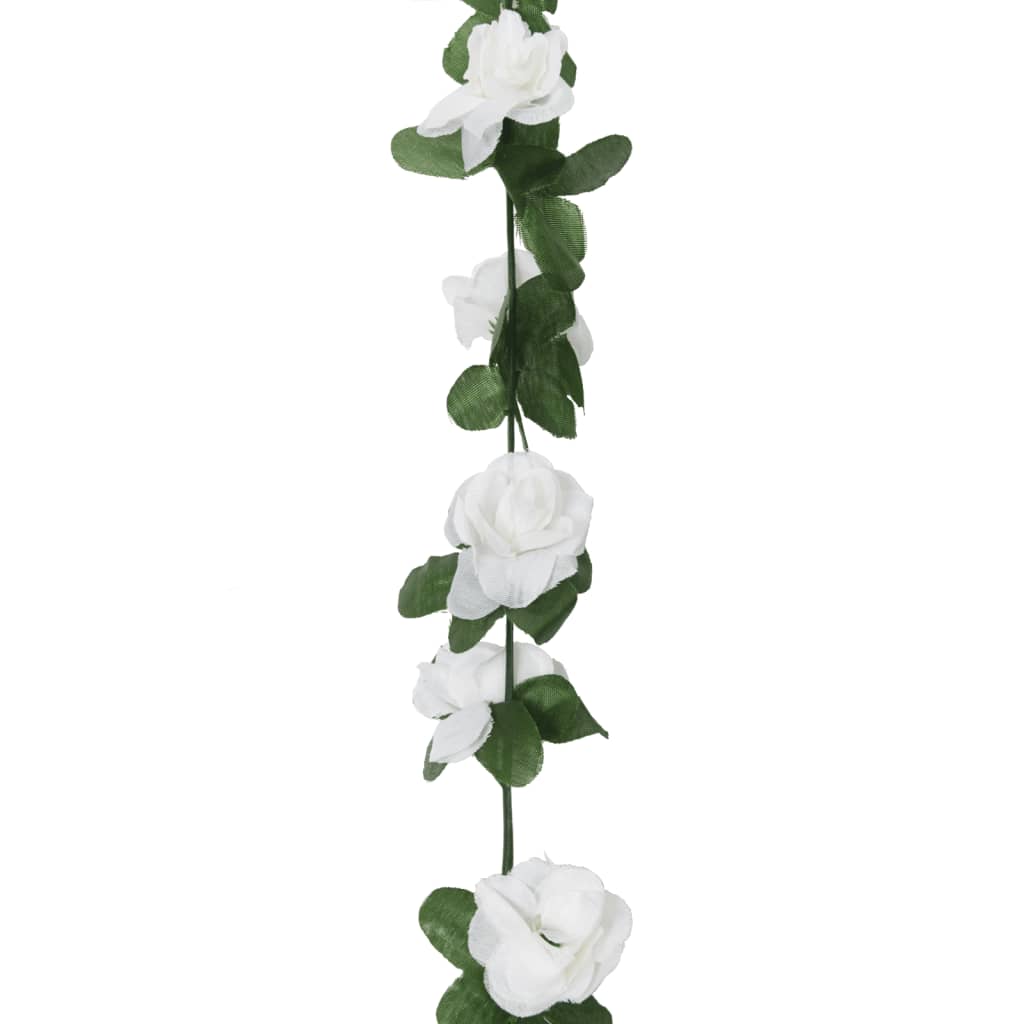 vidaXL Γιρλάντες Λουλουδιών Τεχνητές 6 τεμ. Spring White 250 εκ.
