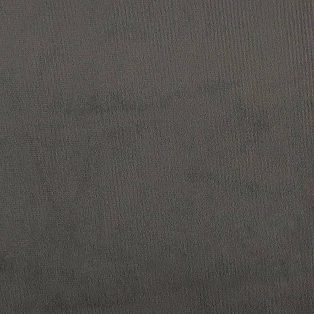 vidaXL Καναπές Τριθέσιος Σκούρο γκρι 180 εκ. Βελούδινος