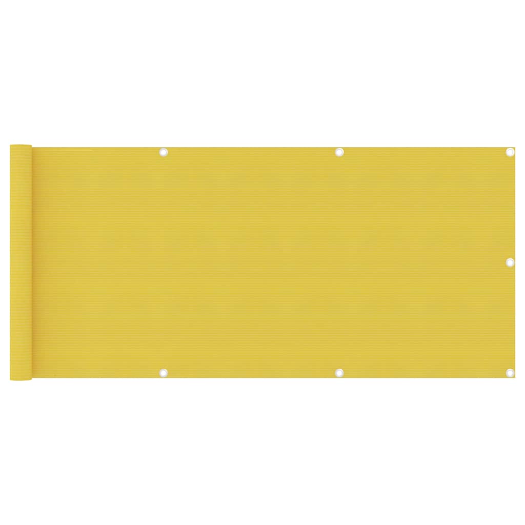 vidaXL Διαχωριστικό Βεράντας Κίτρινο 75 x 400 εκ. από HDPE
