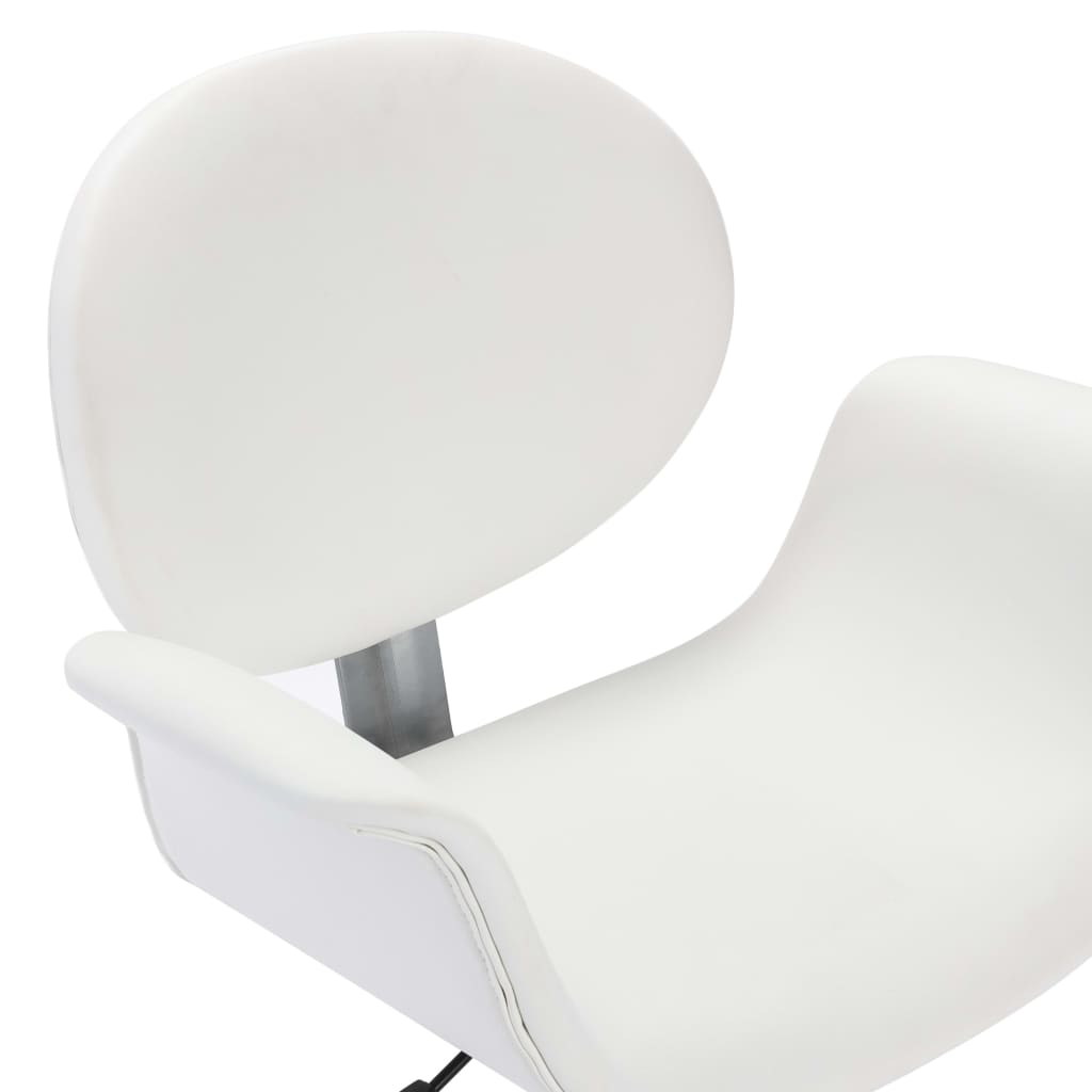 vidaXL Καρέκλα Γραφείου Περιστρεφόμενη Λευκή από Συνθετικό Δέρμα
