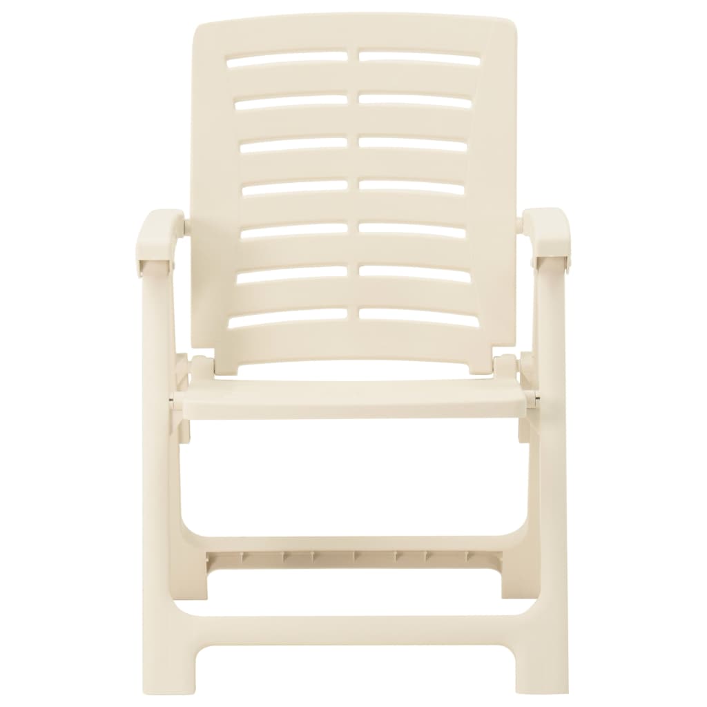 vidaXL Καρέκλες Κήπου 4 τεμ. Λευκές Πλαστικές