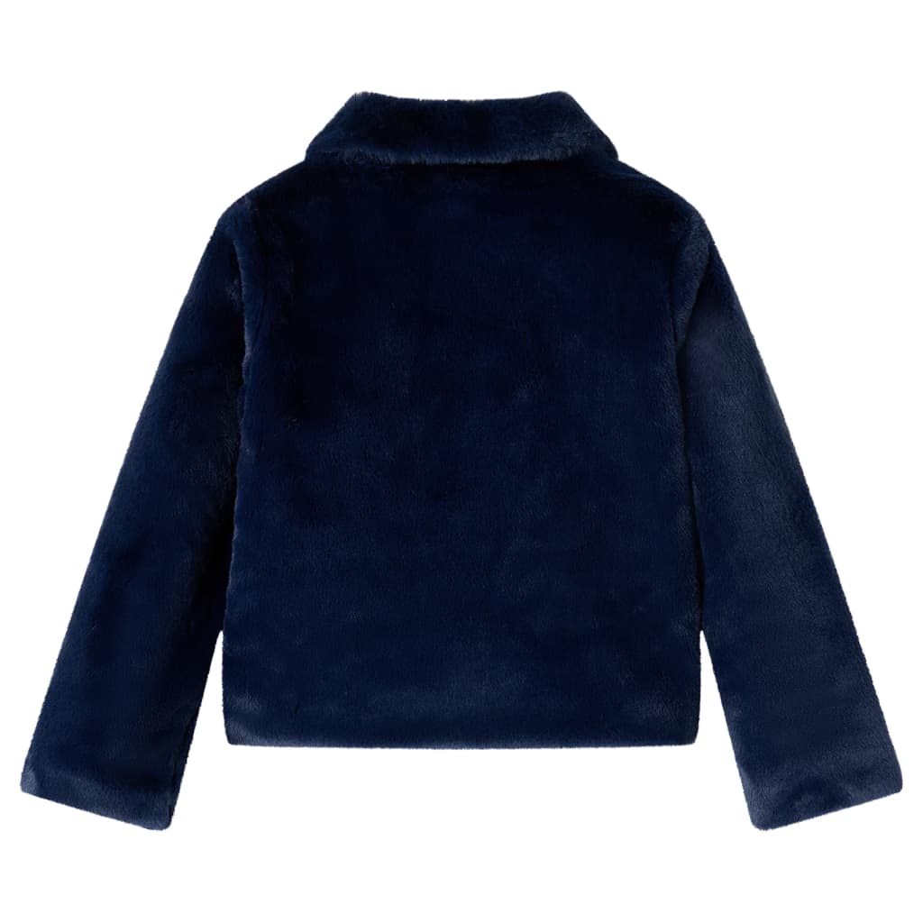 Παλτό Παιδικό Σκούρο Μπλε 92 Συνθετική Γούνα