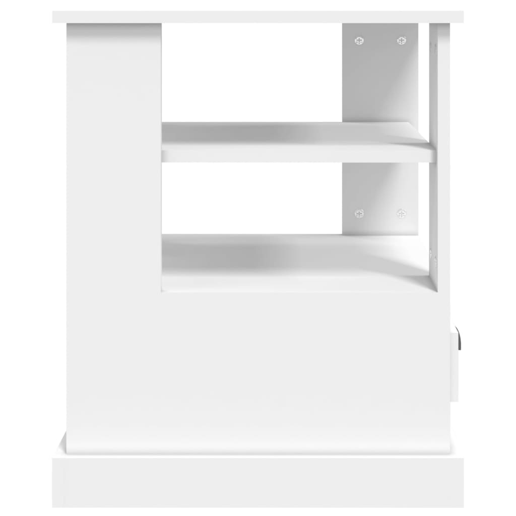 vidaXL Βοηθητικό Τραπέζι Λευκό 50 x 50 x 60 εκ. από Επεξεργασμένο Ξύλο