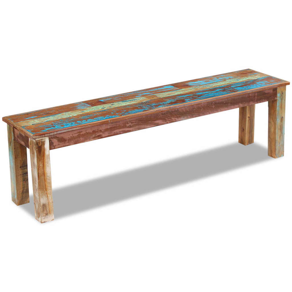 vidaXL Πάγκος 160 x 35 x 46 εκ. από Μασίφ Ανακυκλωμένο Ξύλο