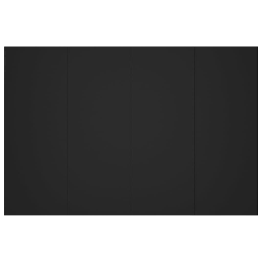 vidaXL Κεφαλάρι Κρεβατιού Μαύρο 120x1,5x80 εκ. από Επεξεργασμένο Ξύλο