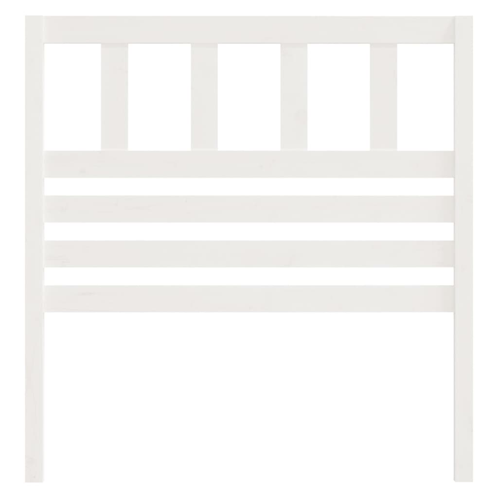 vidaXL Κεφαλάρι κρεβατιού Λευκό 81x4x100 εκ. από Μασίφ Ξύλο Πεύκου