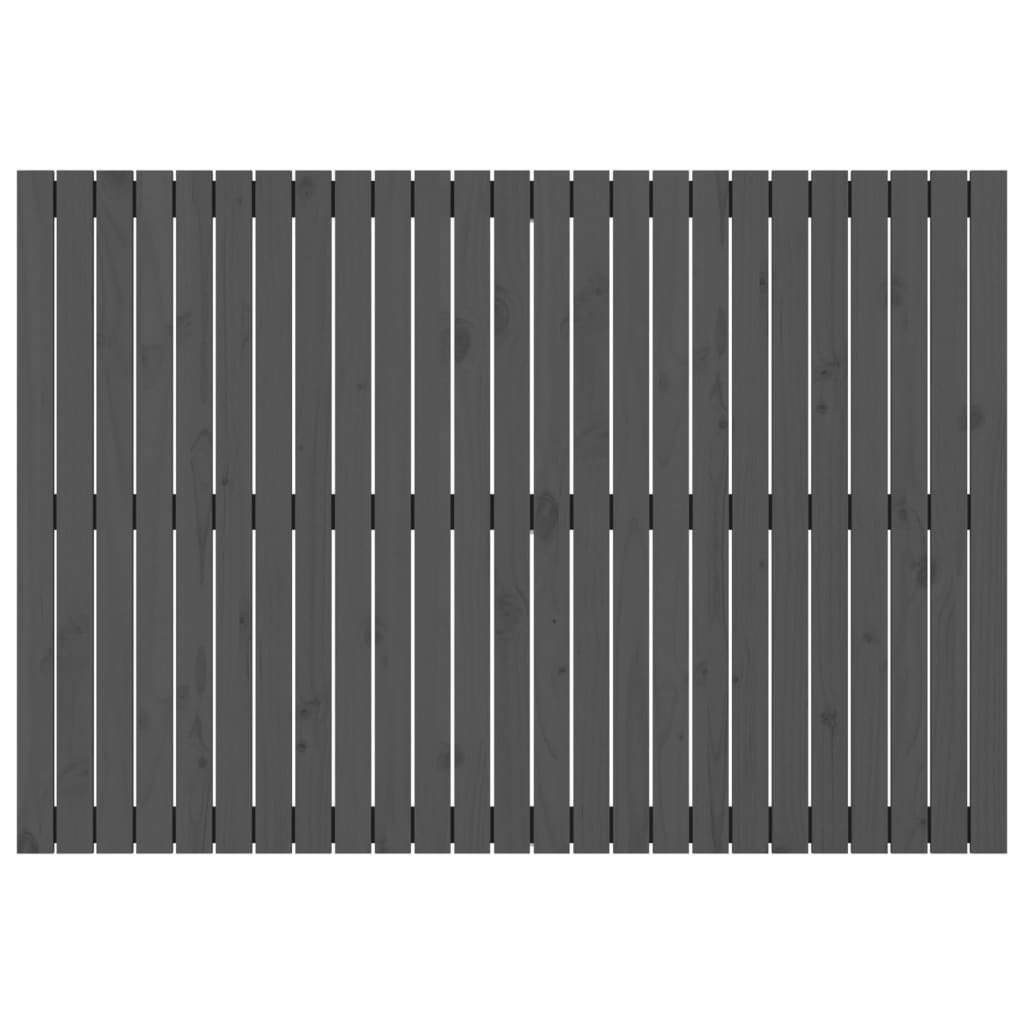 vidaXL Κεφαλάρι Τοίχου Γκρι 159,5x3x110 εκ. από Μασίφ Ξύλο Πεύκου