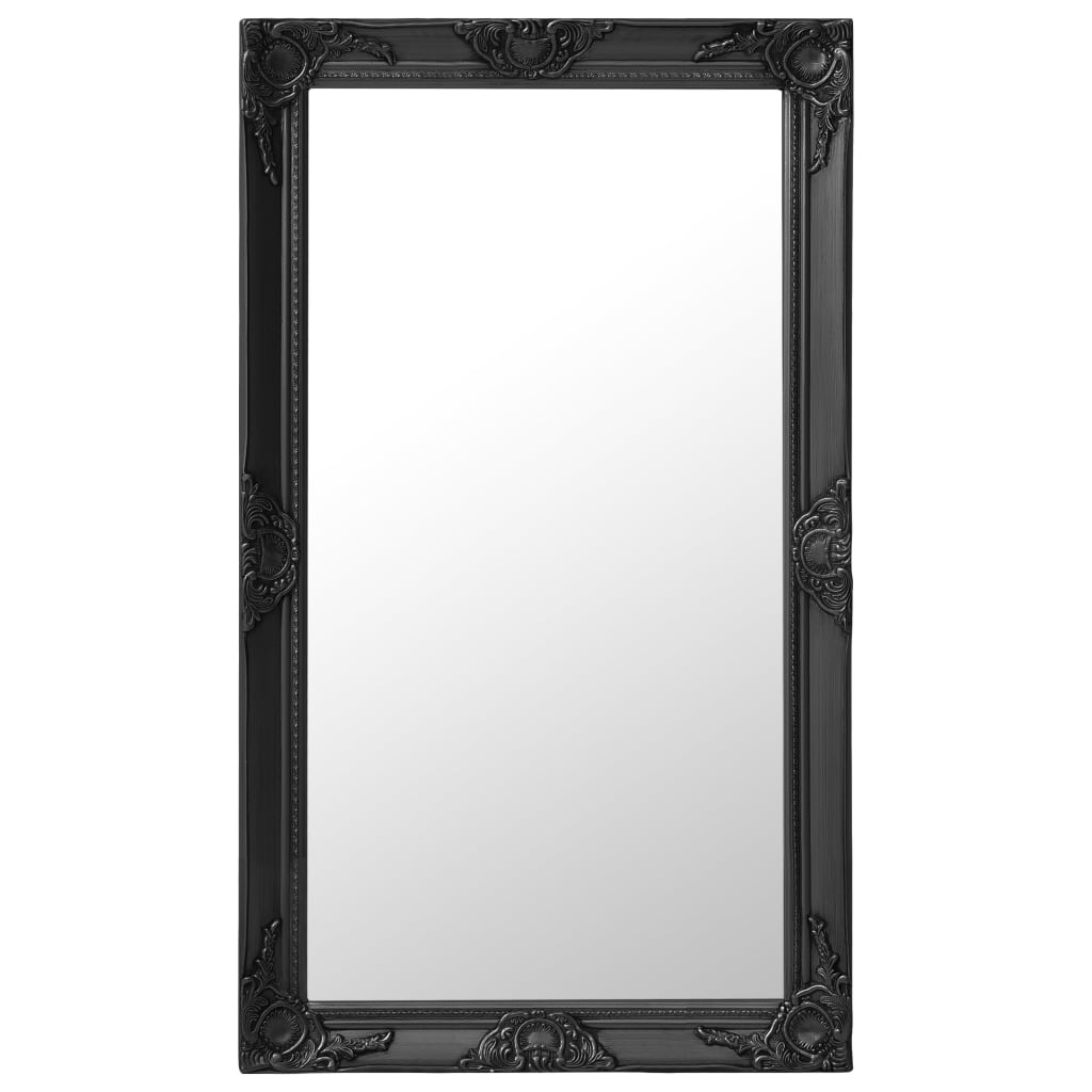 vidaXL Καθρέφτης Τοίχου με Μπαρόκ Στιλ Μαύρος 60 x 100 εκ.