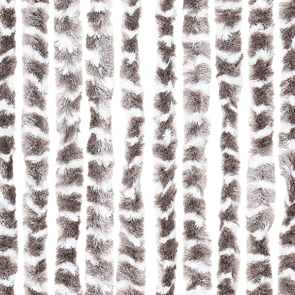vidaXL Σήτα - Κουρτίνα Πόρτας Taupe / Λευκό 100 x 220 εκ. από Σενίλ